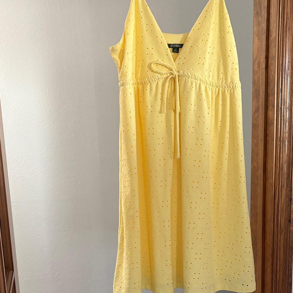 Yellow Eyelet Summer Dress